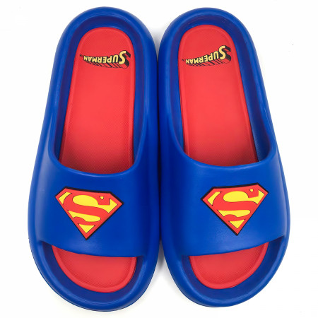 Superman Logo Men's Cloud Comfort Foam Slide Sandals